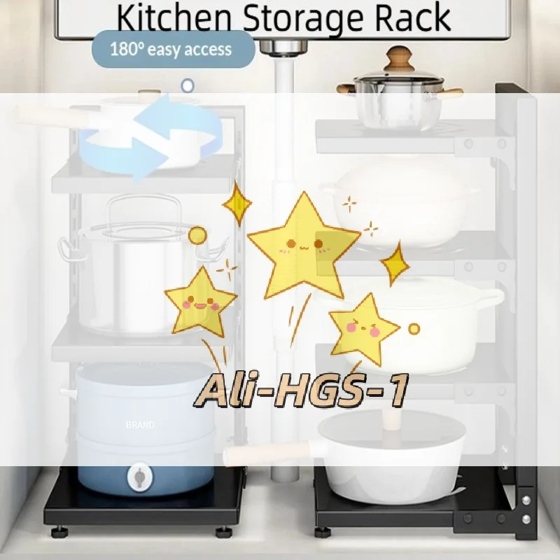 

Innovative Adjustable Kitchen Rack Storage for Plates and Pots Carbon Steel