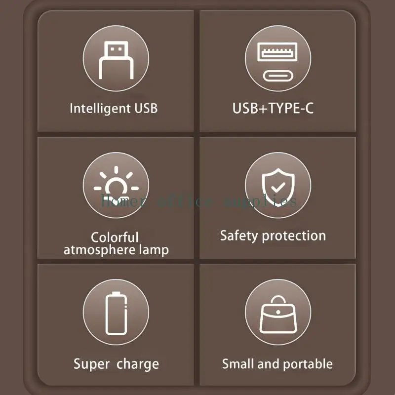 K43B USB-A Input Charging Splitter with 10 Mixed Outputs USB Adapter 5USB+5PD Power Station 5PD Fast Charging Adapter