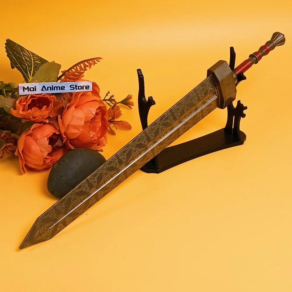 Épée de fer Elden Katana en métal, 11.6 pouces, 30cm, couteau de dessin animé, lame de sabre de samouraï en acier, taille réelle, Katana japonais non tranchant, jouet cadeau