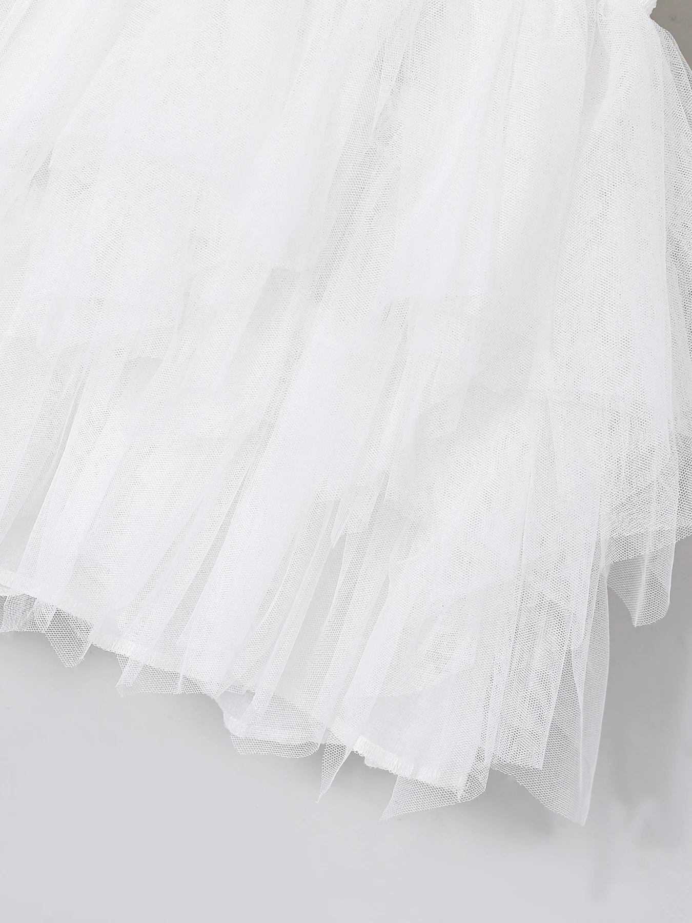Mädchen Spitzenkleid Frühling Herbst Elegantes Prinzessinnenkleid Unregelmäßiger Netzrock Kinderkleidung Baby Mädchen Outfit – Detail 6
