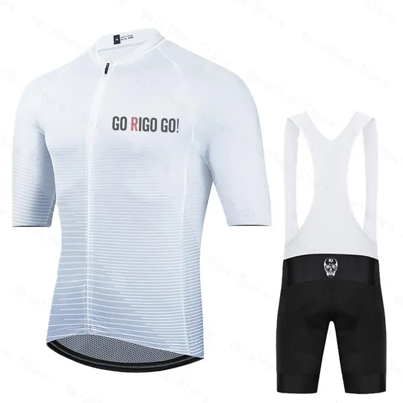 go rigo go Cycling Set Short sleeve Jersey and Bib Shorts Pro Race Men Summer Breathable Bicycle Clothing Suit MTB Ropa Maillot - view 4