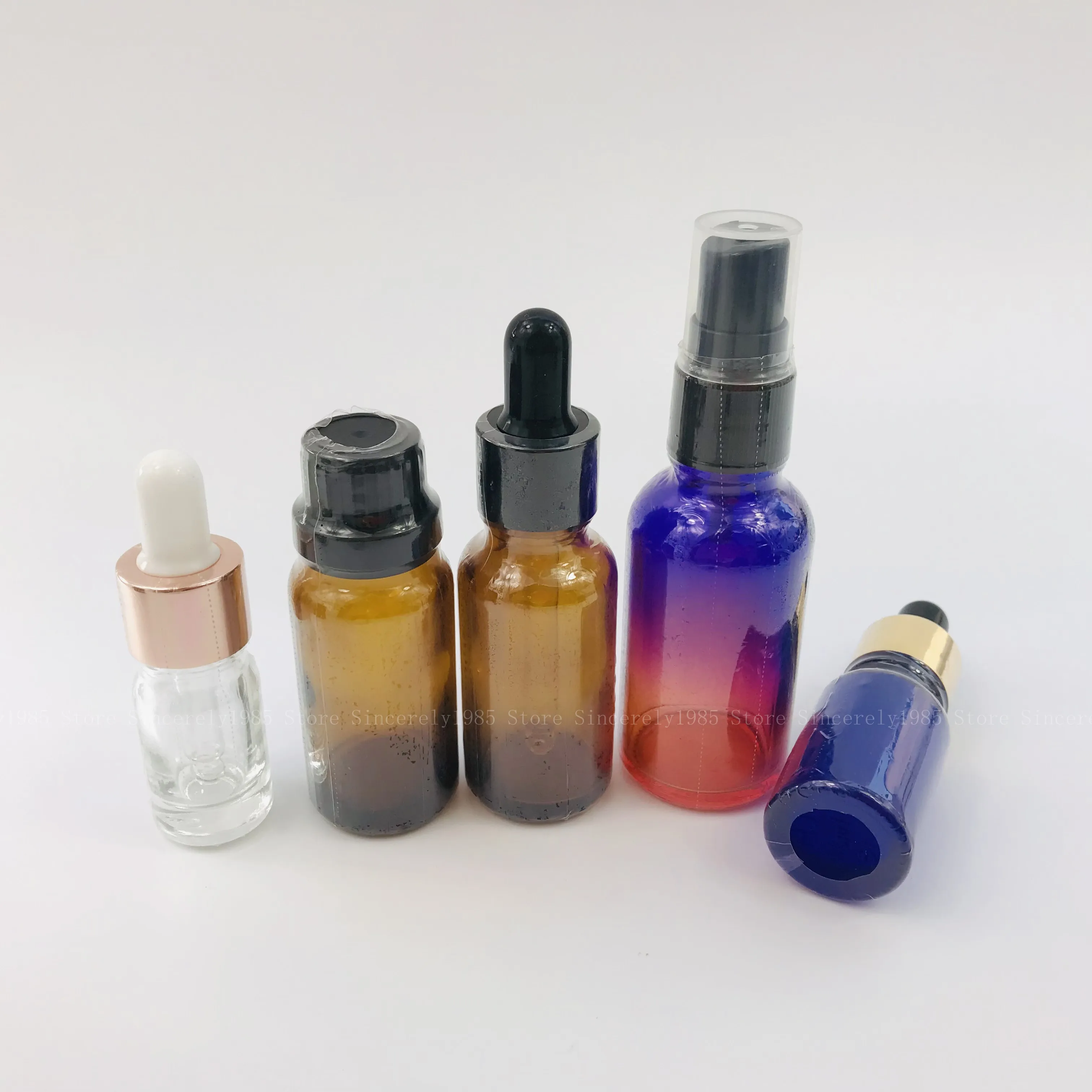 500X PVC Heat Shrink Film Bag Blower Heat Seal Flat Mouth Transparent Plastic Bag Heat Shrink Suitable for Glass Dropper Bottles