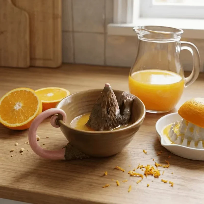 Resin Mouse Shape Grinding Bowl Non-slip Spices Mashing Bowl Juicing Bowl Funny Manual Grinder Fruits Grinding Tools
