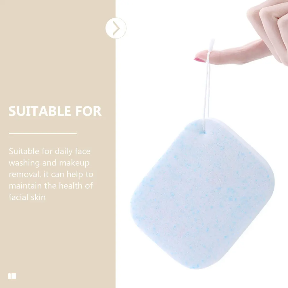 ฟองน้ำล้างหน้า 4 ชิ้น ขัดผิวอย่างอ่อนโยน ทำความสะอาดรูขุมขน ล้างเครื่องสำอาง สำหรับเดินทาง ฟองน้ำขัดหน้าสำหรับผู้หญิง