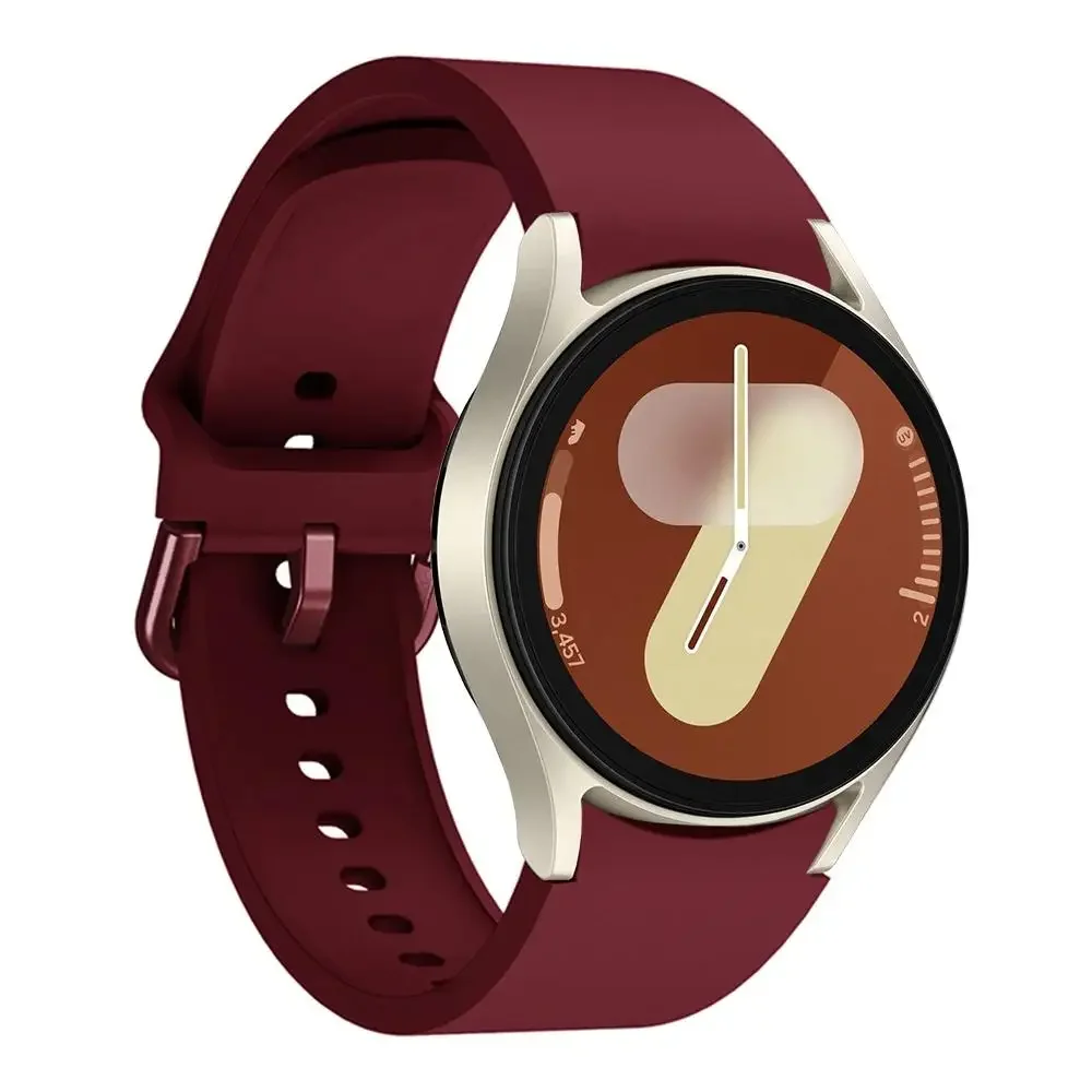 Ремешок силиконовый для Samsung Galaxy Watch 7 6 5 4 44 мм 40 мм/5 Pro 45 мм, оригинальный браслет для часов 6 Classic 47 мм 43 мм 46 мм 42 мм