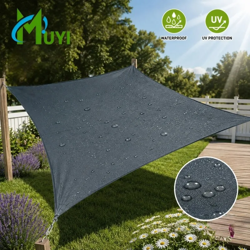 Outdoor Sun Shade Sail Waterproof UV Block Canopy Patio Garden Pool Backyard Pergola Awning Cover Cloth Balcony Camping Carport