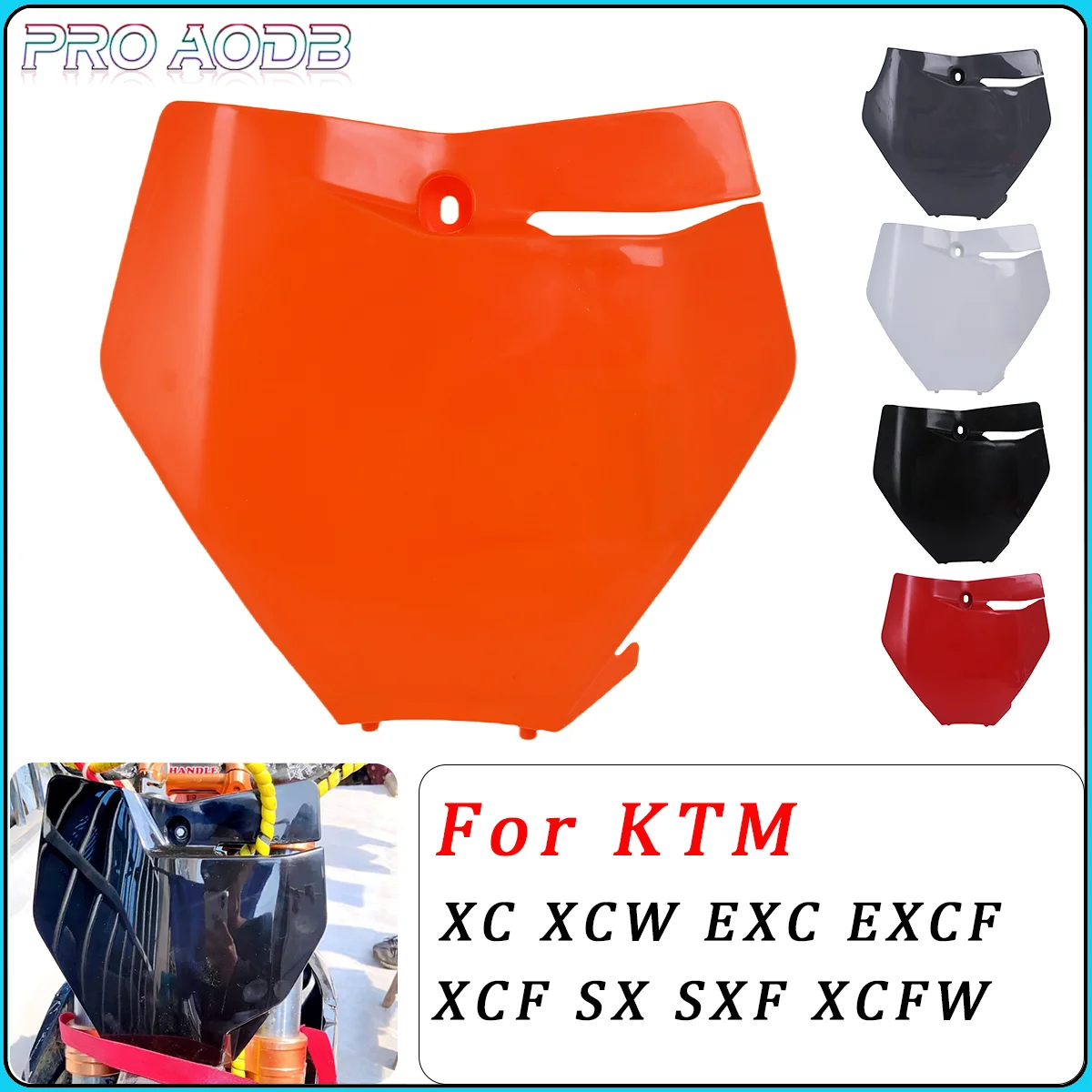 

Motorcycle Front Number Plate Plastic Cover For KTM SX SX-F XC XC-F 125-450 Motocross Enduro Dirt Pit Bike Accessories 2016-2023