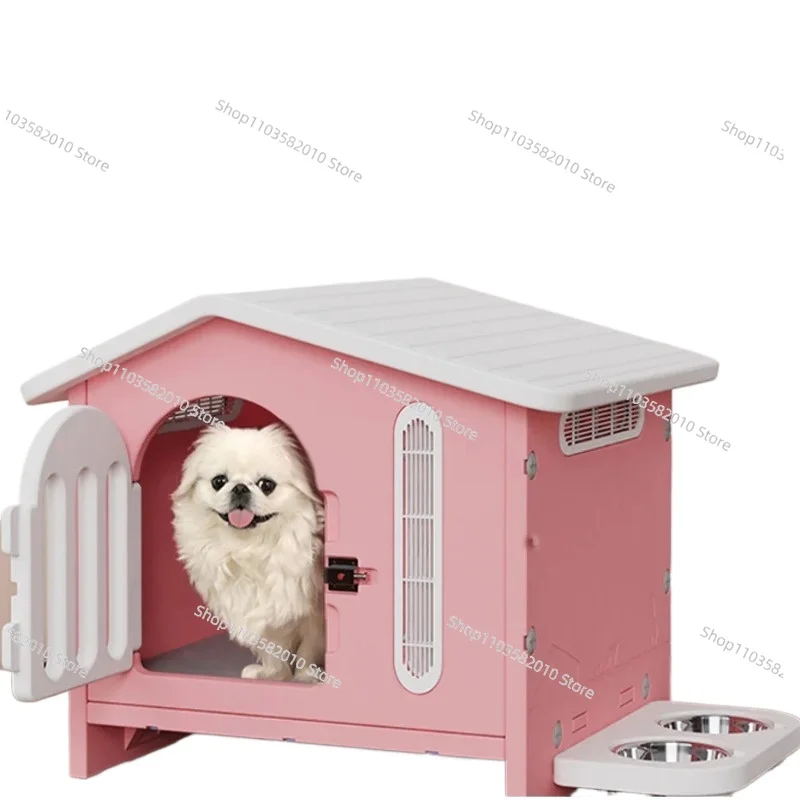 All Seasons Plastic Dog House, Indoor Outdoor Kennel Cage for Household Villa