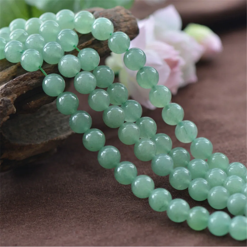 

Joanlyn Grade A Natural Green Aventurine Beads 4mm 6mm 8mm 10mm 12mm Smooth Polished Round 15 Inch Strand AR01