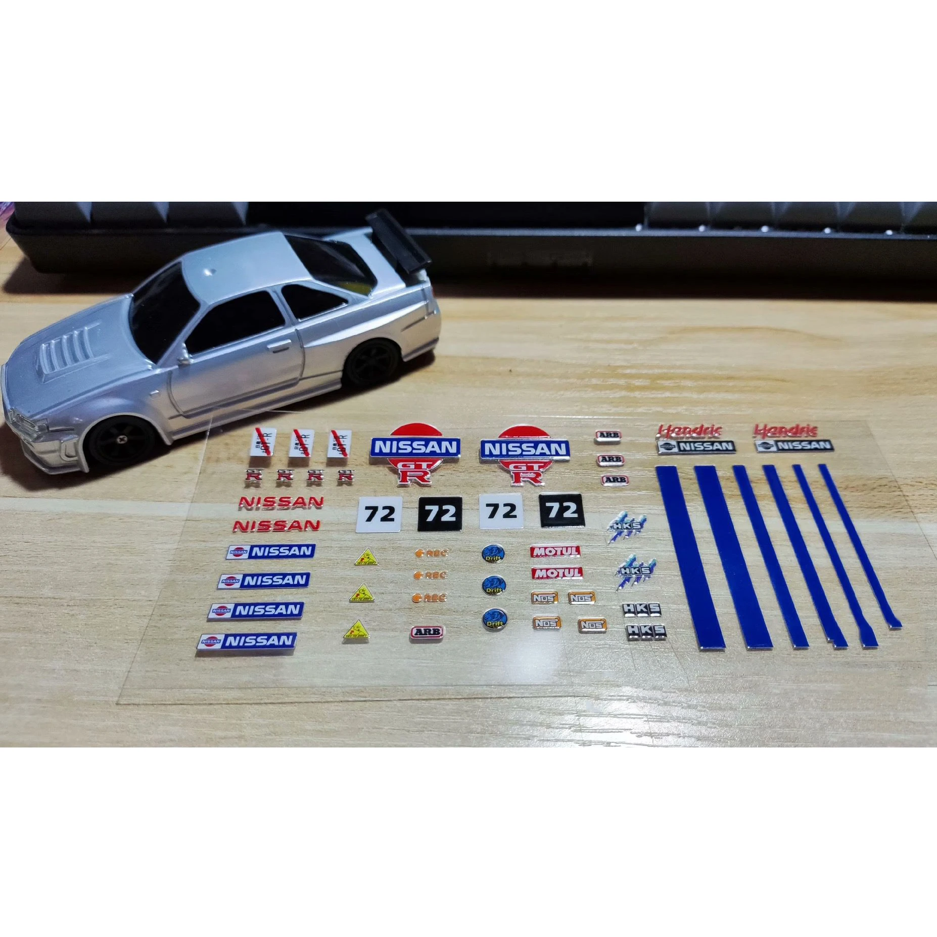 สติกเกอร์ mobil RC สำหรับ1/43 jiabaile mobil RC hiasan mobil