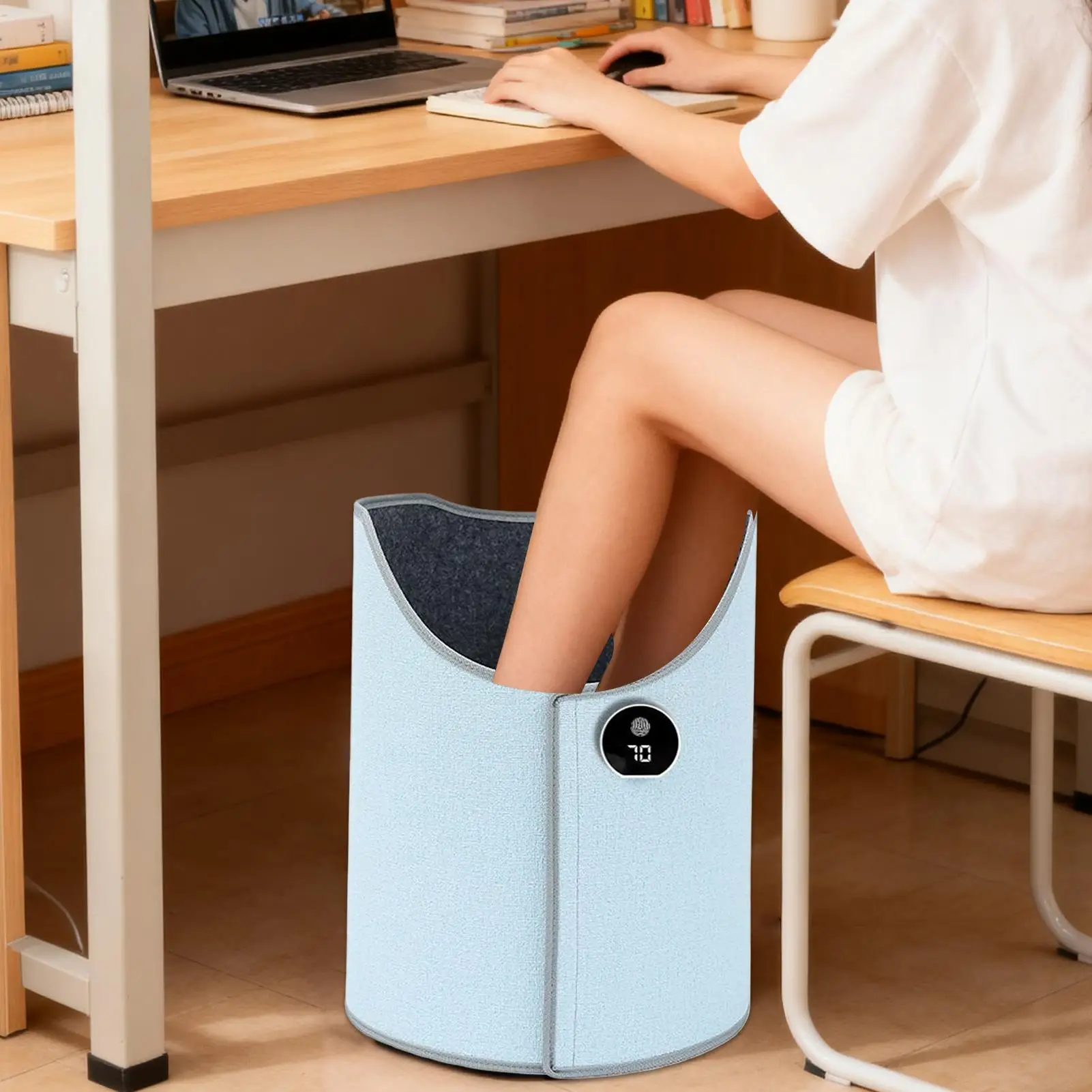 

Under Desk Leg Warmer Adjustable 5-Level Wrap Portable Leg Warmer Under Desk For Indoor Office Room Home Bedroom Rest Space