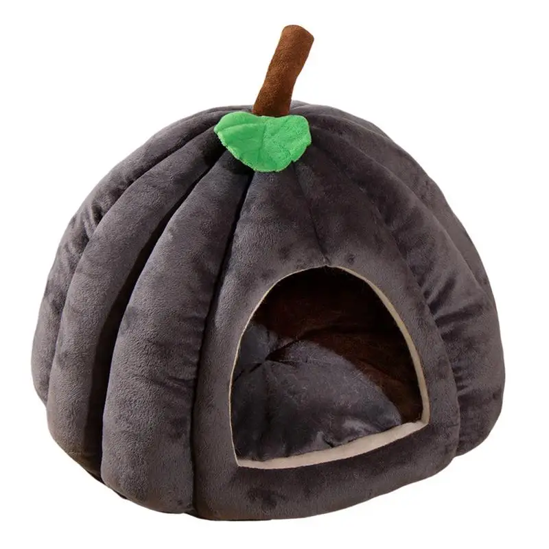 Winter Cat House Semi Enclosed Pet Cat Nest Pumpkin shape Dog Kennel Halloween kitten warm Cave Bed indoor pet supplies