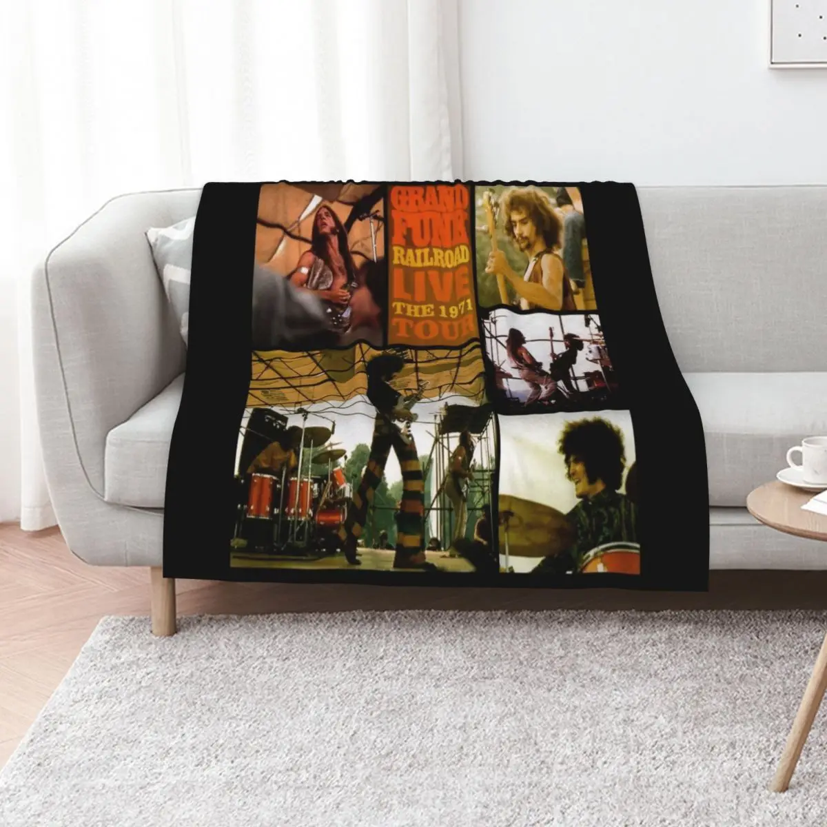 

Grand Funk Railroad live the 1971 tour Throw Blanket Foldable Soft Warm Blanket for Outdoor Use