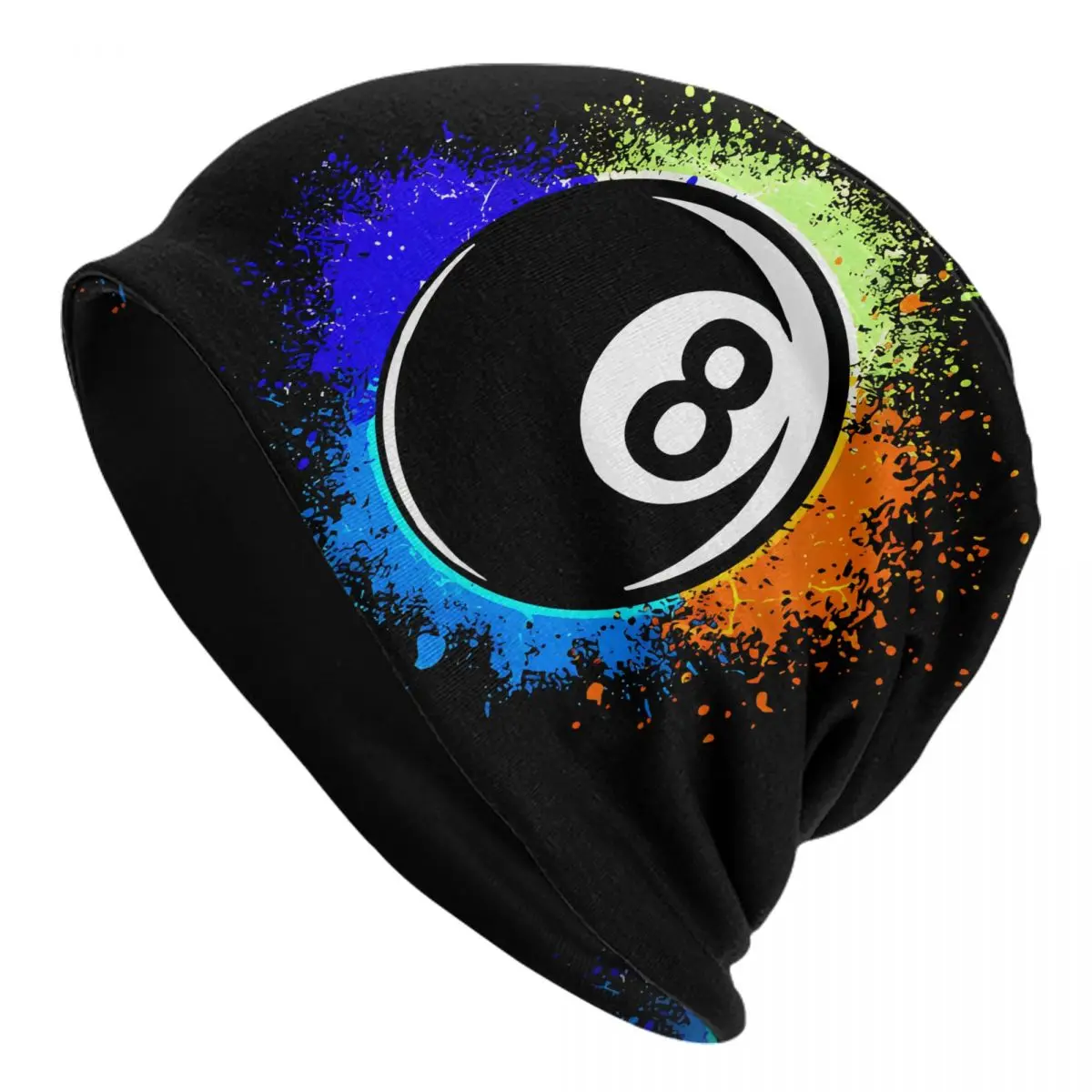 8-ball Bonnet Fashion Thin Skullies Beanies Billiard Caps For Men Creative Hats