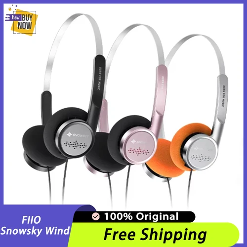 FIIO Snowsky-auriculares de viento Retro montados en la cabeza, auriculares estéreo con sonido Hifi, auriculares portátiles con reducción de ruido, batería de larga duración