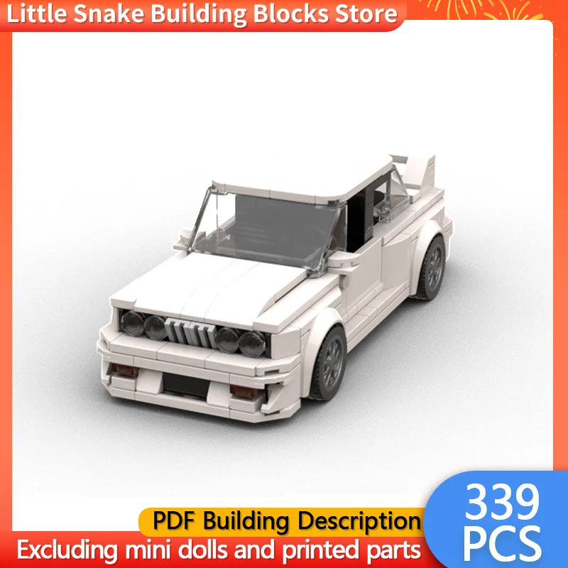 City Car Model MOC Building Bricks E30 M3 Performance Coupe Modular Technology Gifts Holiday Assemble Toys Suit Display