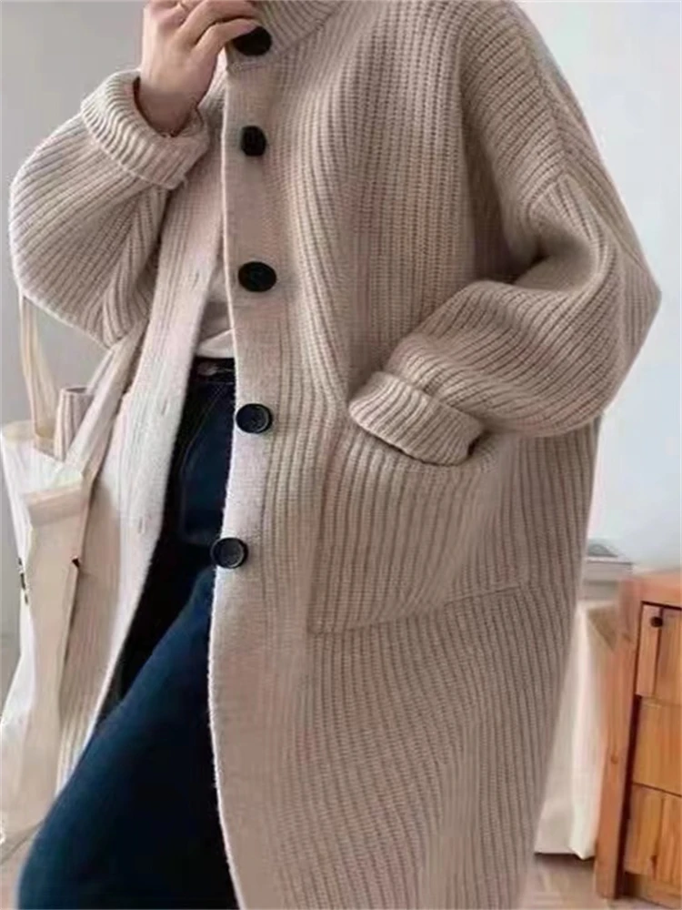 Sweater Women Winter Pullover Girls Sweater Oversize Knitting Tops Vintage Long Sleeve Fall Female Knitted Outerwear Warm Pull