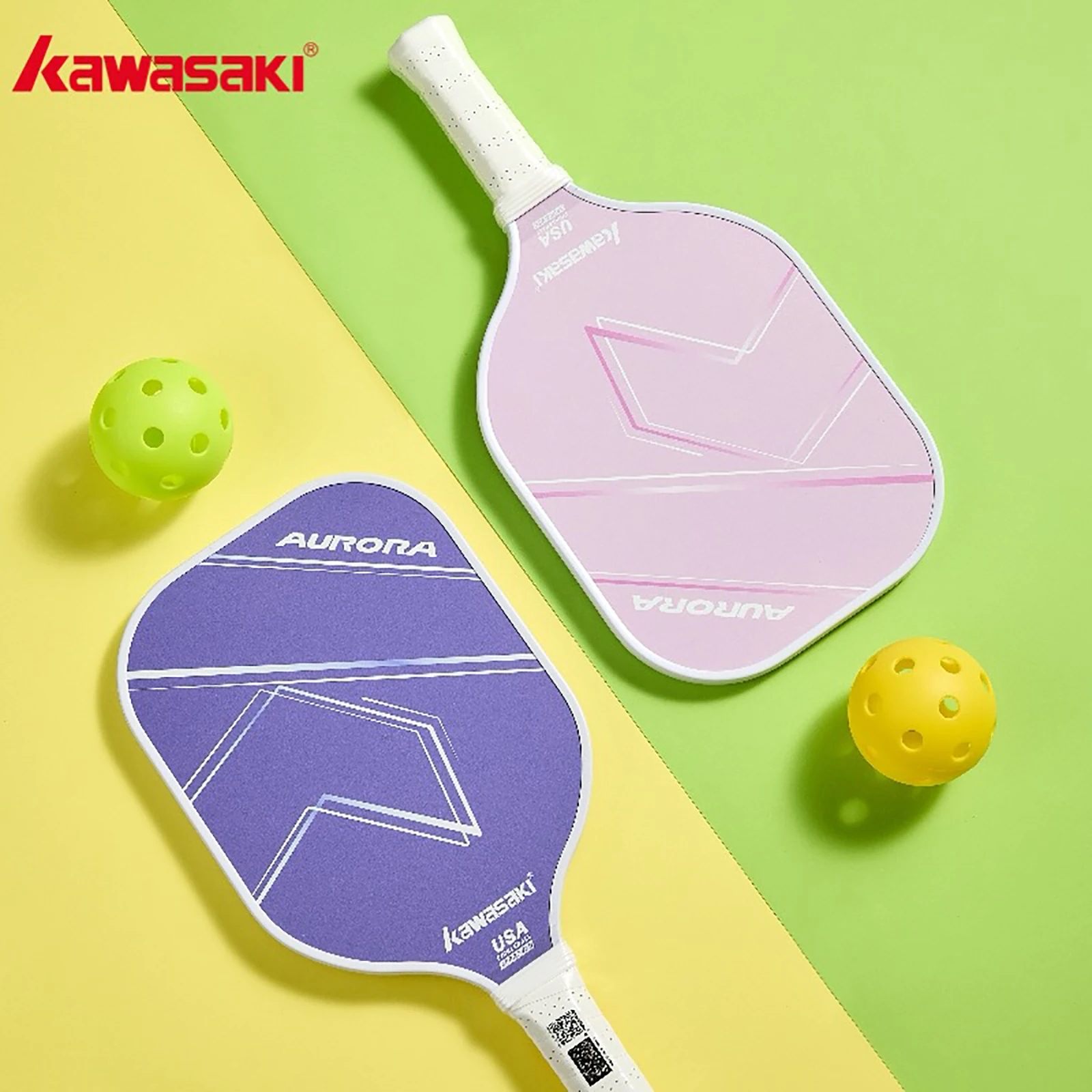 Kawasaki Pickleball Paddle AURORA 15mm Fiberglass Pickle Racket For Beginners Attackting