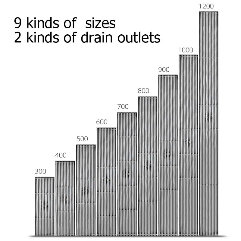 Horizontal Stainless Steel Linear Shower Side Drainage Port Channel Floor Drain