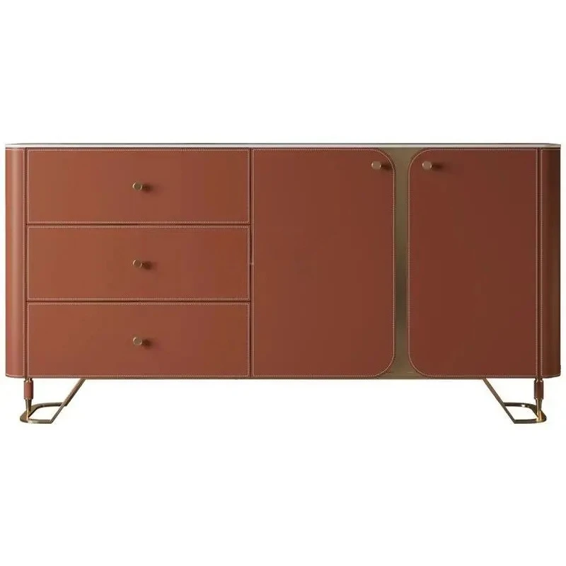 Saddle Pike Restaurant Luz de lujo losa de roca Entrada simple moderna Gabinete lateral de comedor integrado contra el almacenamiento de la pared