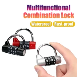 Multifunctional Combination 4 Digit Security Padlock Gym Locker Drawer Luggage Cabinet Toolbox Door Lock Door Padlock 1Pcs New