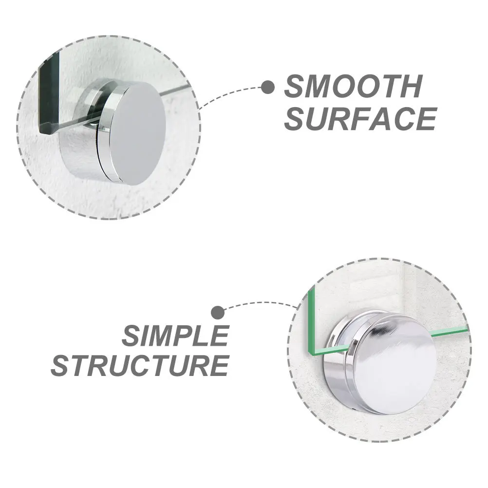 6 قطعة مقاطع تركيب المرآة لمرآة بدون إطار جدار تثبيت بين قوسين رف زجاجي حامل دعم تصميم حديث مقاوم للصدأ