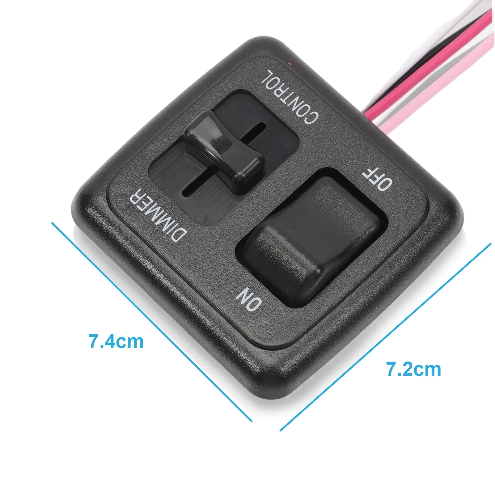 12V DC RV Toggle Dimmer Switch for Dimmable LED Halogen Incandescent  High Side Dimmer Light Switch- RV Auto Truck Marine