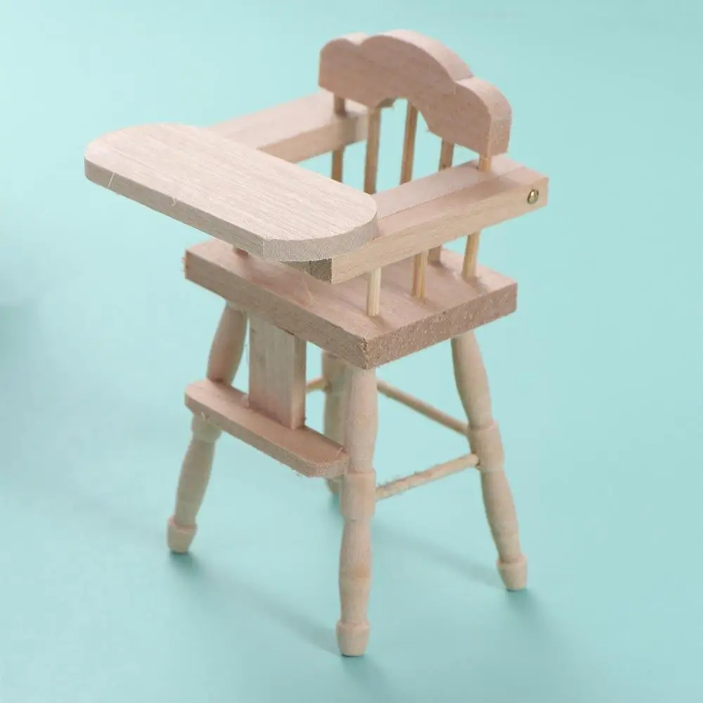 1:12 Dollhouse Wooden horse Toy Simulation Dollhouse Simulation Dining Chair Model Dining Chair Miniature Dollhouse Furniture