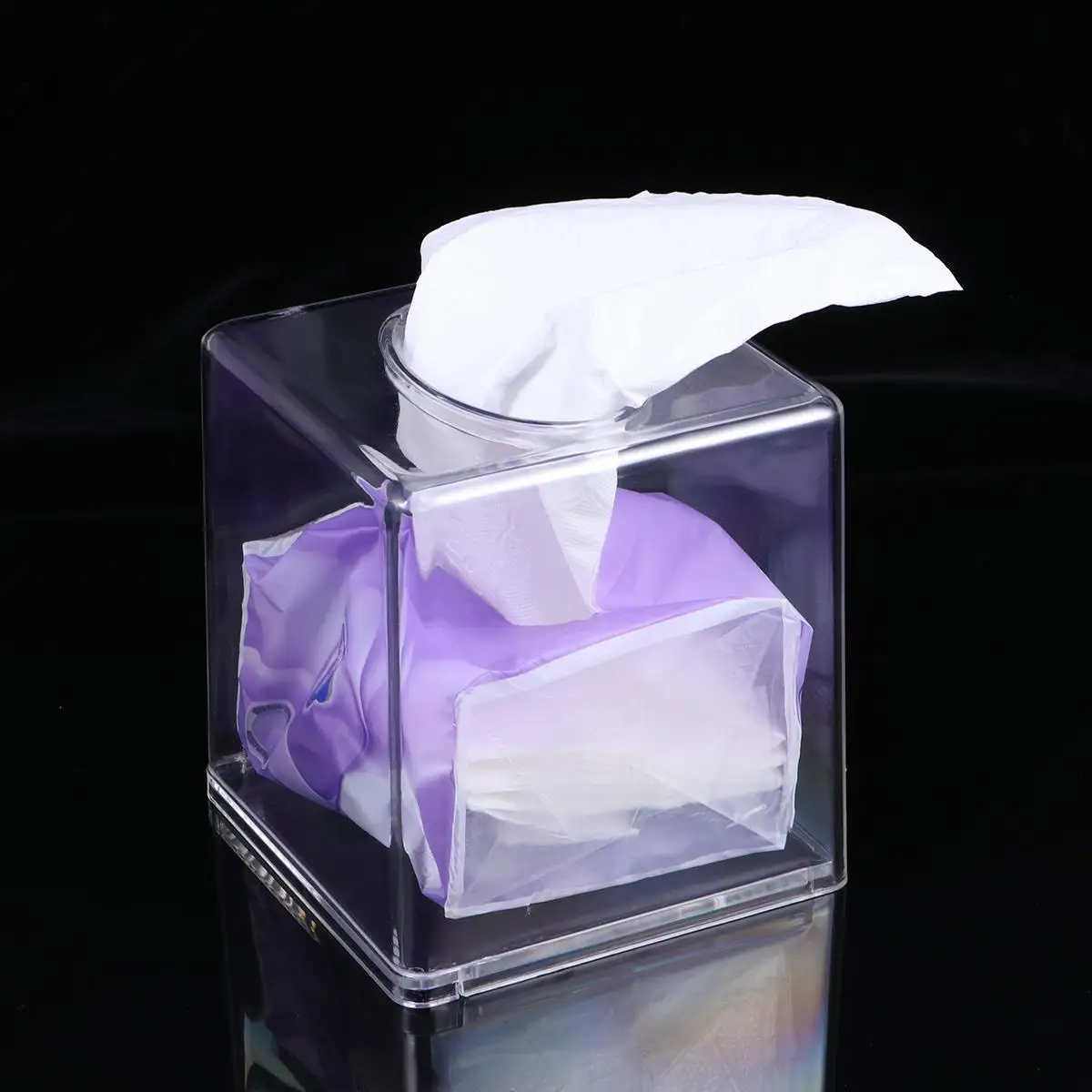 

Tissue Box Boxes Dispenser Case Roll Toilet Paper Organizer Decoration Cover Container Holder Make up Bamboo Napkin
