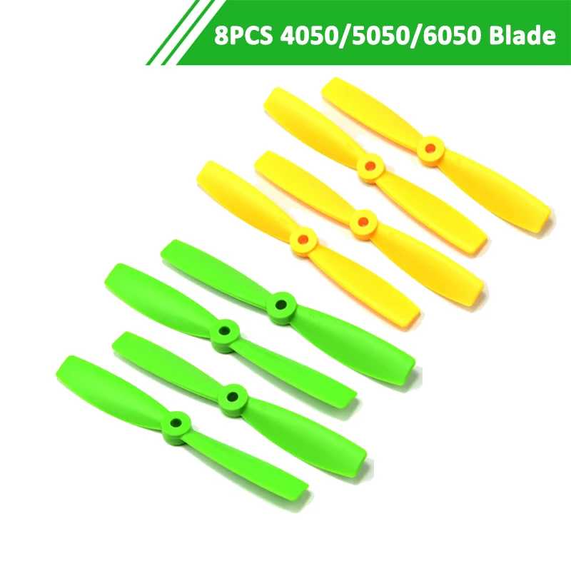 

8PCS 4050/5050/6050 Main Blade CW CCW Wing Spare Part for RC Drone QAV Aircraft Propeller Accessory Yellow&Green Color