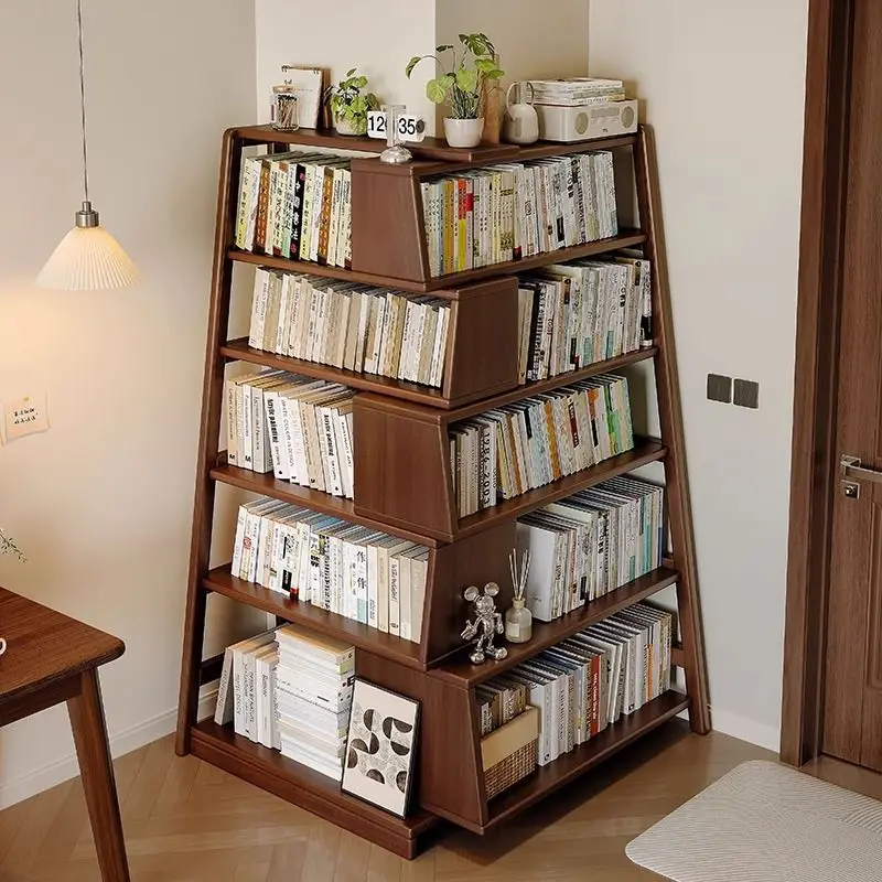 

Solid wood corner bookshelf Floor shelf Retractable corner display cabinet Corner cabinet Locker Multi-layer storage