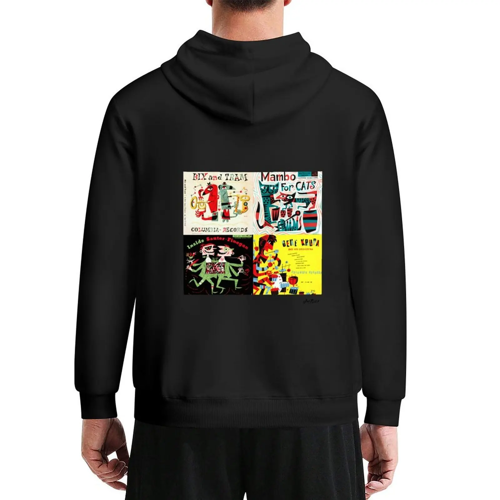 

Jazz Albums Designed by Jim Flora Hoodie korean style clothes autumn clothes aesthetic clothing hoodies for men