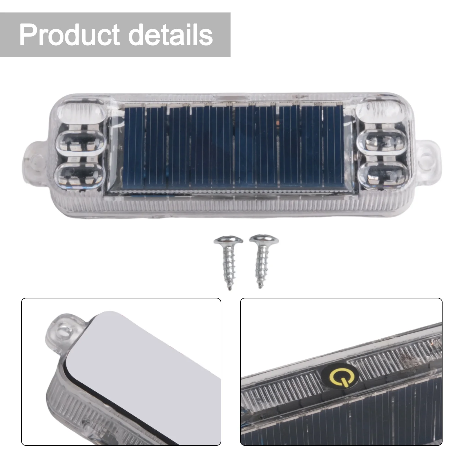 

Motorcycle Solar Light Car Rear Collision Prevention Strobe Light LED Tail Light Anti-collision Motorcycle Taillights