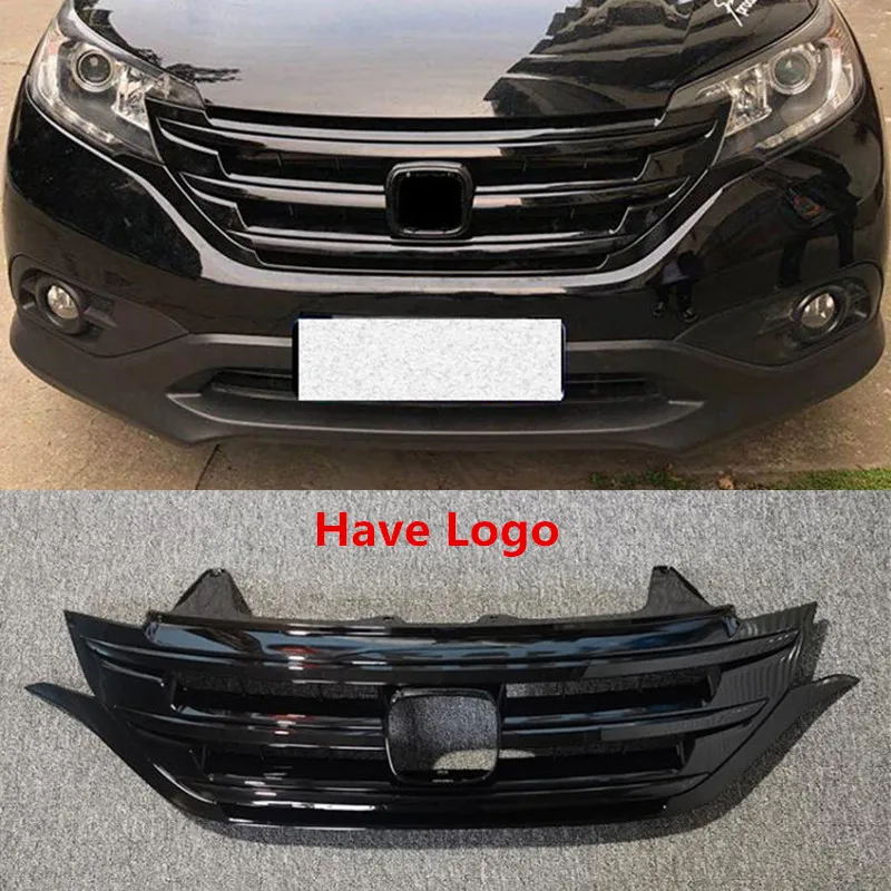 FOR Honda CRV Grille Trim Accessories 2012-2015 Year ABS Front Bumper Separator Refit Black Grills CRV Car Styling