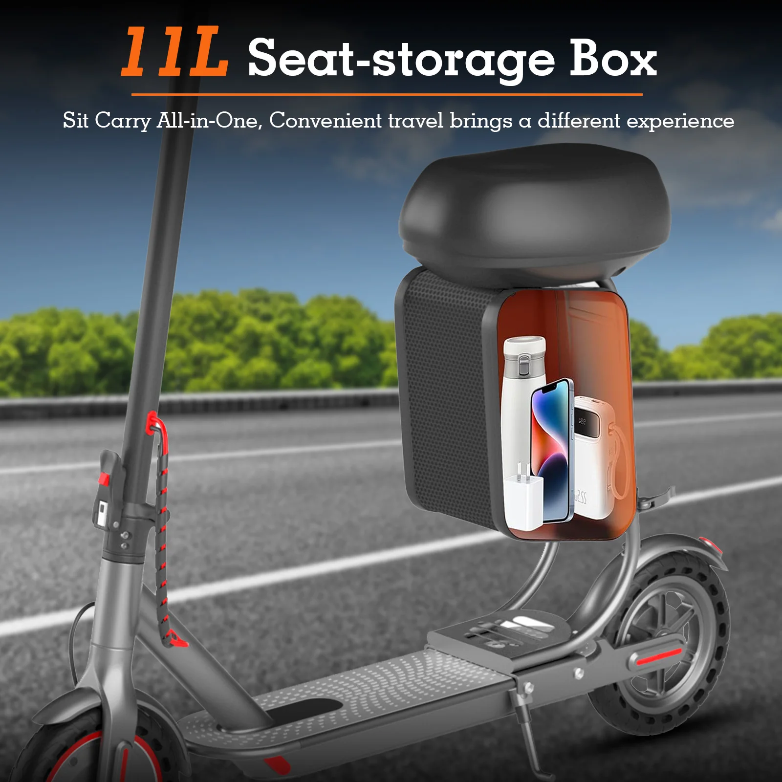 2026 JUICEASE EX01XB Elektroroller mit Sitz, leistungsstarkem Motor, 36V7.8Ah, 25 km Reichweite, 8,5-Zoll-Reifen, mit App, faltbarer E-Scooter für Erwachsene – Detail 21