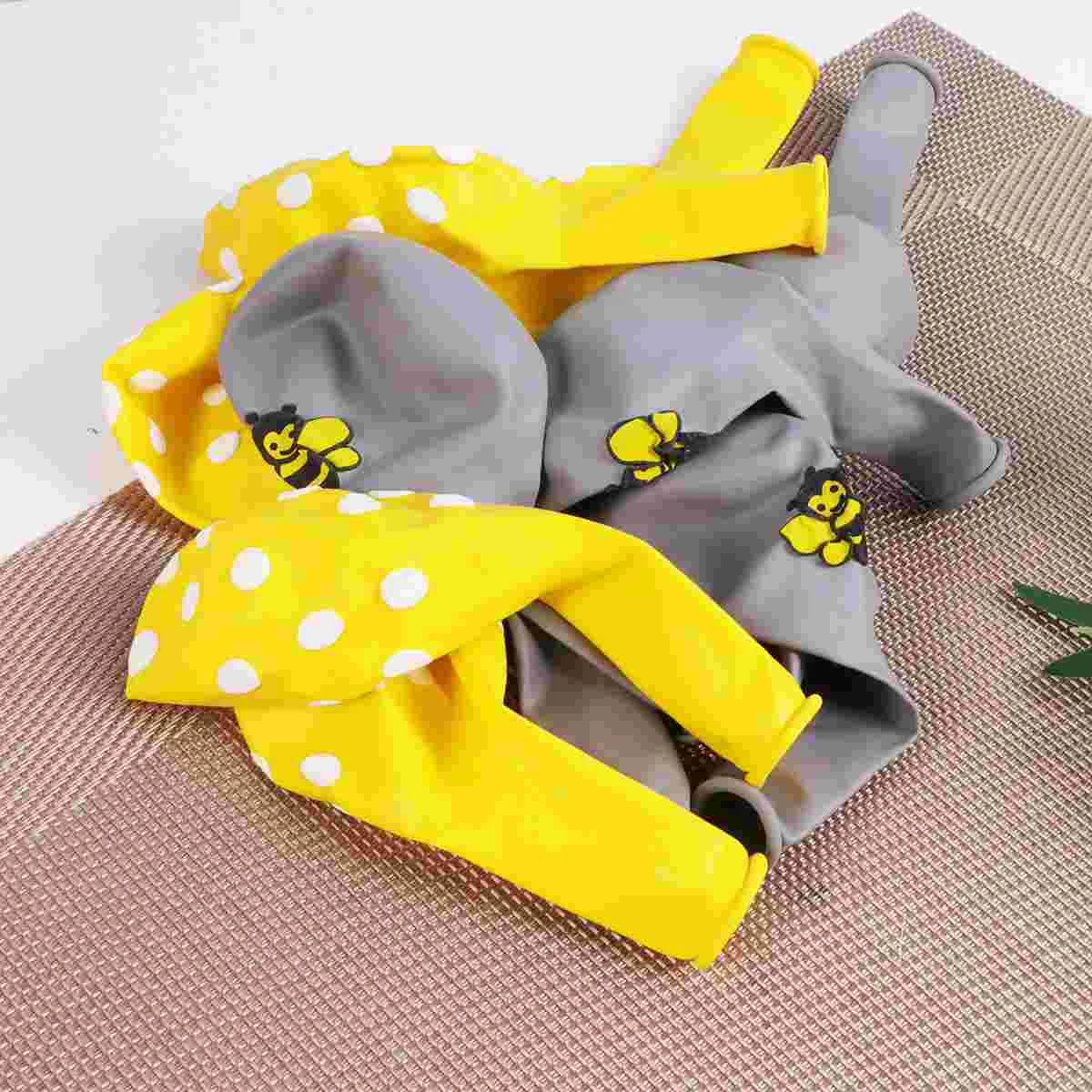 

10PCS Bee Balloons Set Colorful Latex Party Supplies for Kids Birthday Theme Festive Party Balloons Kit Decoration