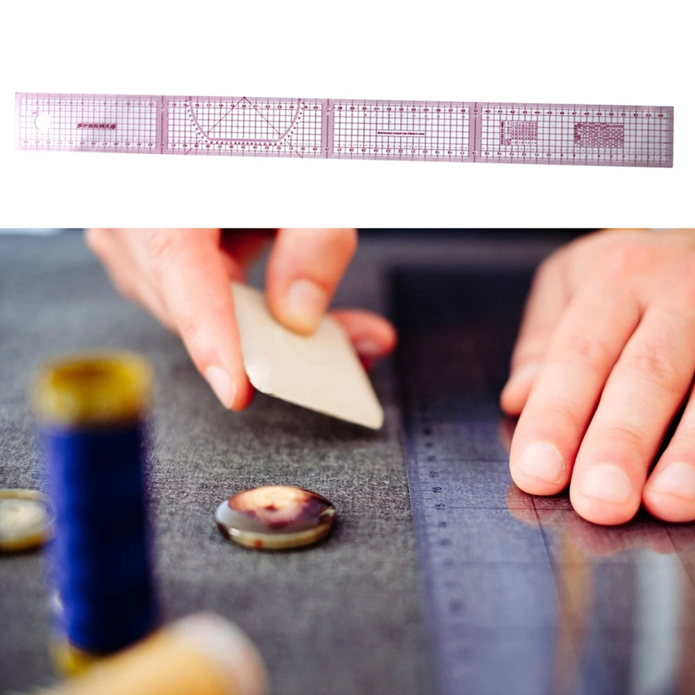 Straight Ruler DIY Sewing Patchwork Feet Tailor Yardstick Cloth Cutting Ruler Portable Measure Accurately Tool