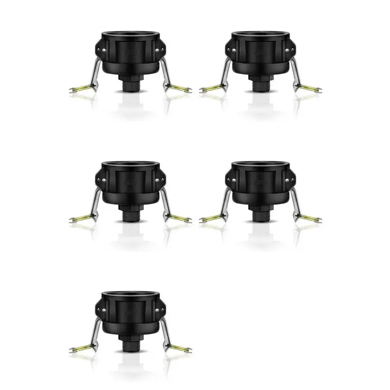 ABKS-5X 275 330 Gallon IBC Tote Fittings Adapter 2 Inch Tote Tank Drain Adapter With Camlock Garden Hose Connection