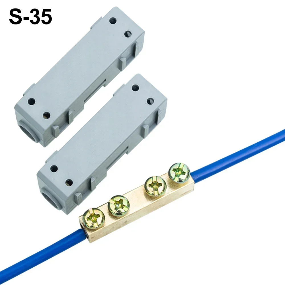 

2pcs S-35 Wire Connector High-power 1000V/120A I TypeSplitter Screw Terminal Block Electrical Equipment Accessories