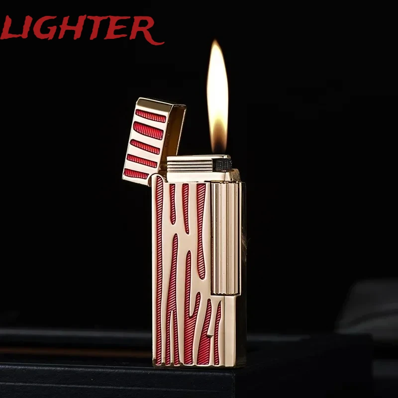 

Gas lighter, side grinding wheel ignition, windproof lighter, smoking accessories suitable for cigar and cigarette gifts 2026