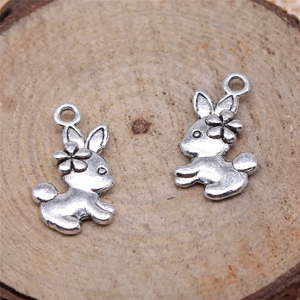 Bag Charm Rabbit Charms Jewelry 18x11mm 20pcs