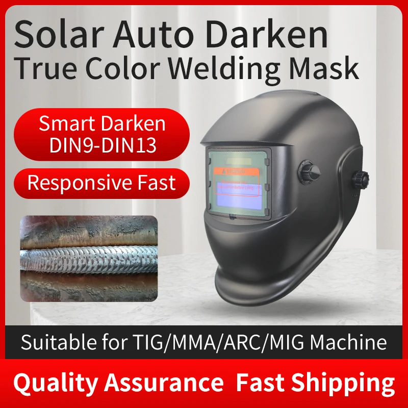 Solar auto dimming electric true color welding mask/welder cap/eye mask for machine and plasma cutting tools