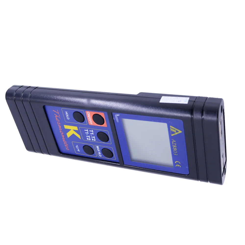 AZ8803 ميزان الحرارة الرقمي المحمول من النوع K نوع الإدخال المزدوج K ميزان الحرارة الحراري ثنائي القناة