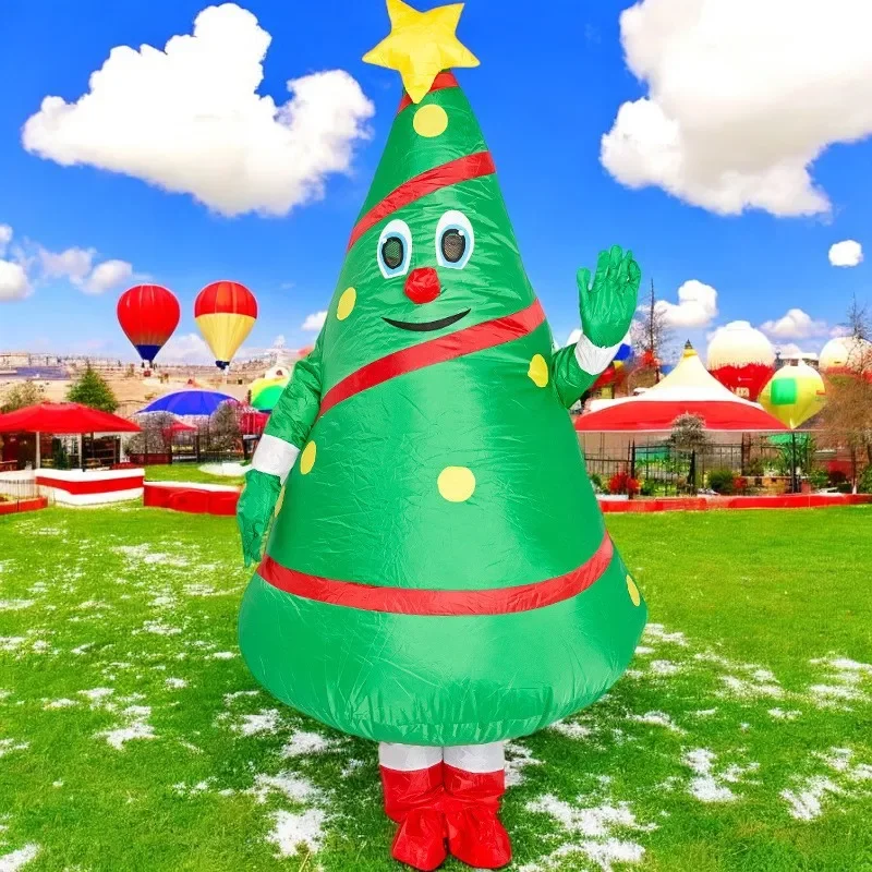 

Christmas Tree Funny Inflatable Costume Santa Claus Doll Props Clothes Suit Adult Men Women