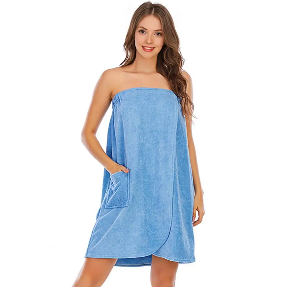Skin-friendly Bathrobe Bathrobe for Women Luxurious Women's Spa Bathrobe with Pocket Knee Length Absorbent Shower for Ultimate