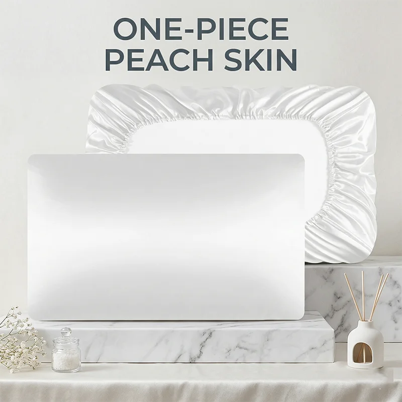 

1 Pc Solid White Pillowcase Peach Skin Soft Pillow Cover Standard Queen Size Bedding for Bedroom Sleep Hotel Room Home Decor