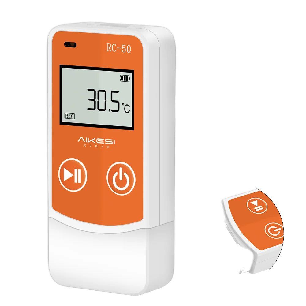AIKESI RC-50/60 USB Type-C ไร้สายสมาร์ทอุณหภูมิและความชื้น Data Logger อุณหภูมิและความชื้น CE FCC ROHS