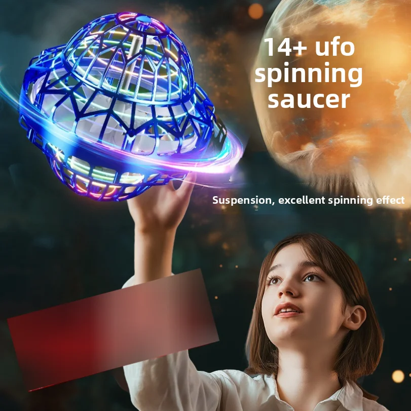 Cross-border Intelligent Sensor Ufo Flying Disc Hovercraft Model Magic Toy For Boys And Girls