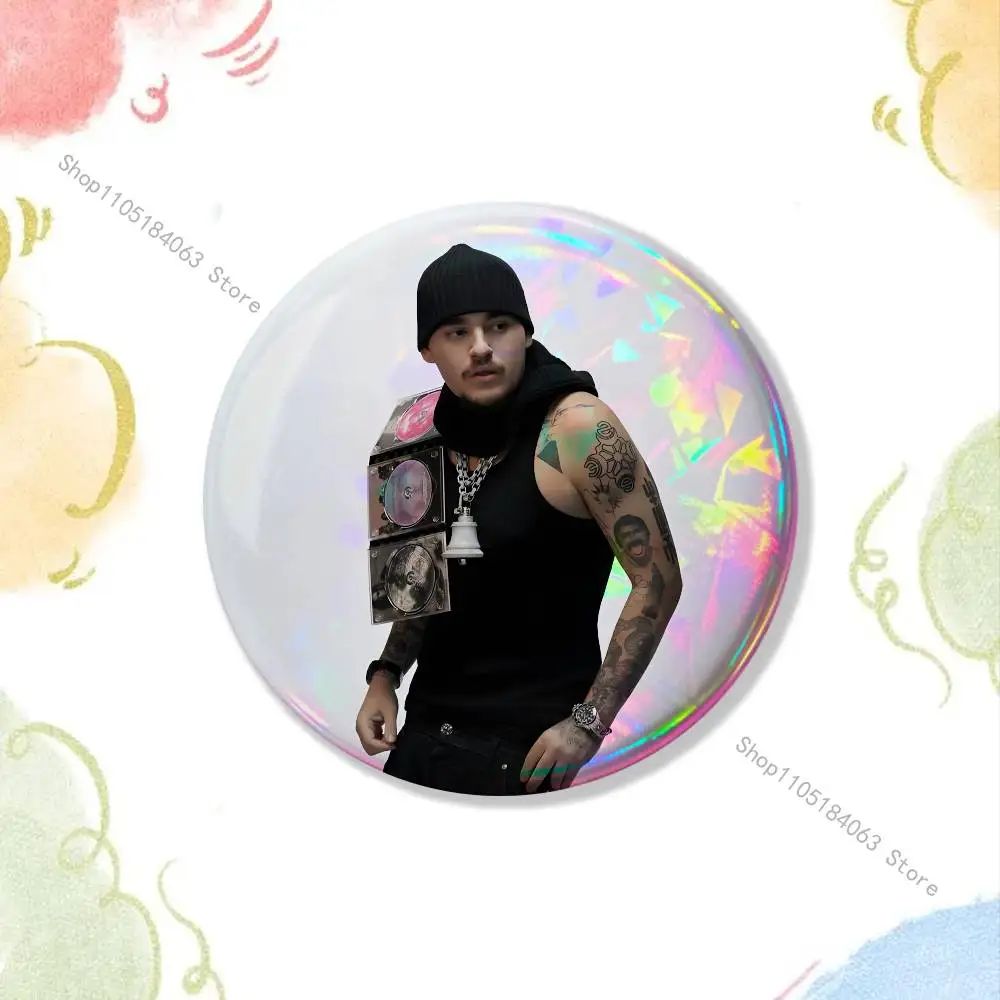 Rapper Y-Yeat AdL Laser reflective round badges pins bag clothing decorations collectibles gifts for friends
