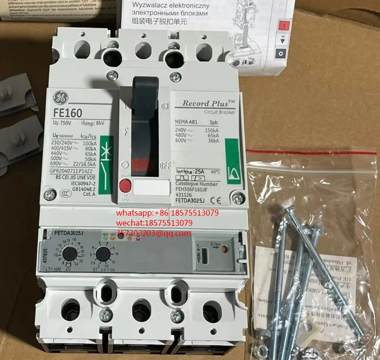 FOR GE FEH306F160JF FEH37DA025JF FETDA3025J Plastic Case Circuit Breaker 25A New 1 PIECE